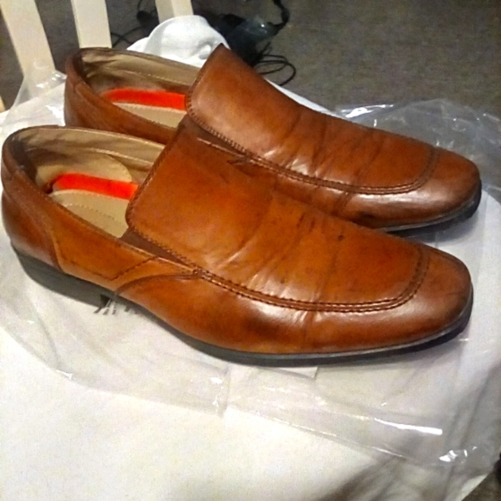 Brown dress leather shoes